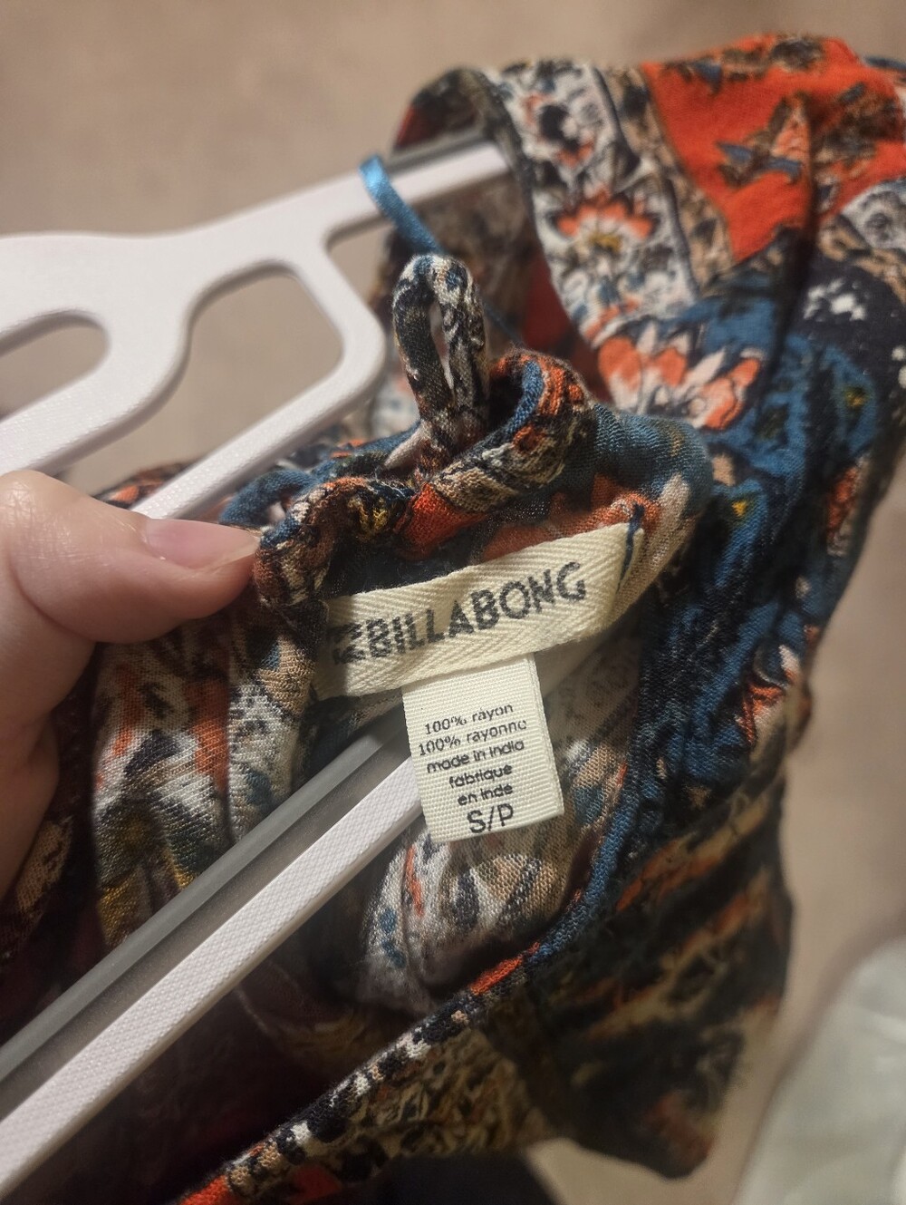 Billabong Rainy Roads Teal Print Dress - Picture 4 of 4